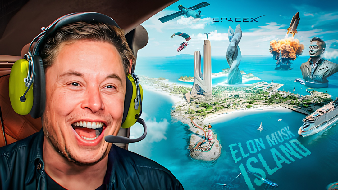 Elon Musk island travel thumbnail